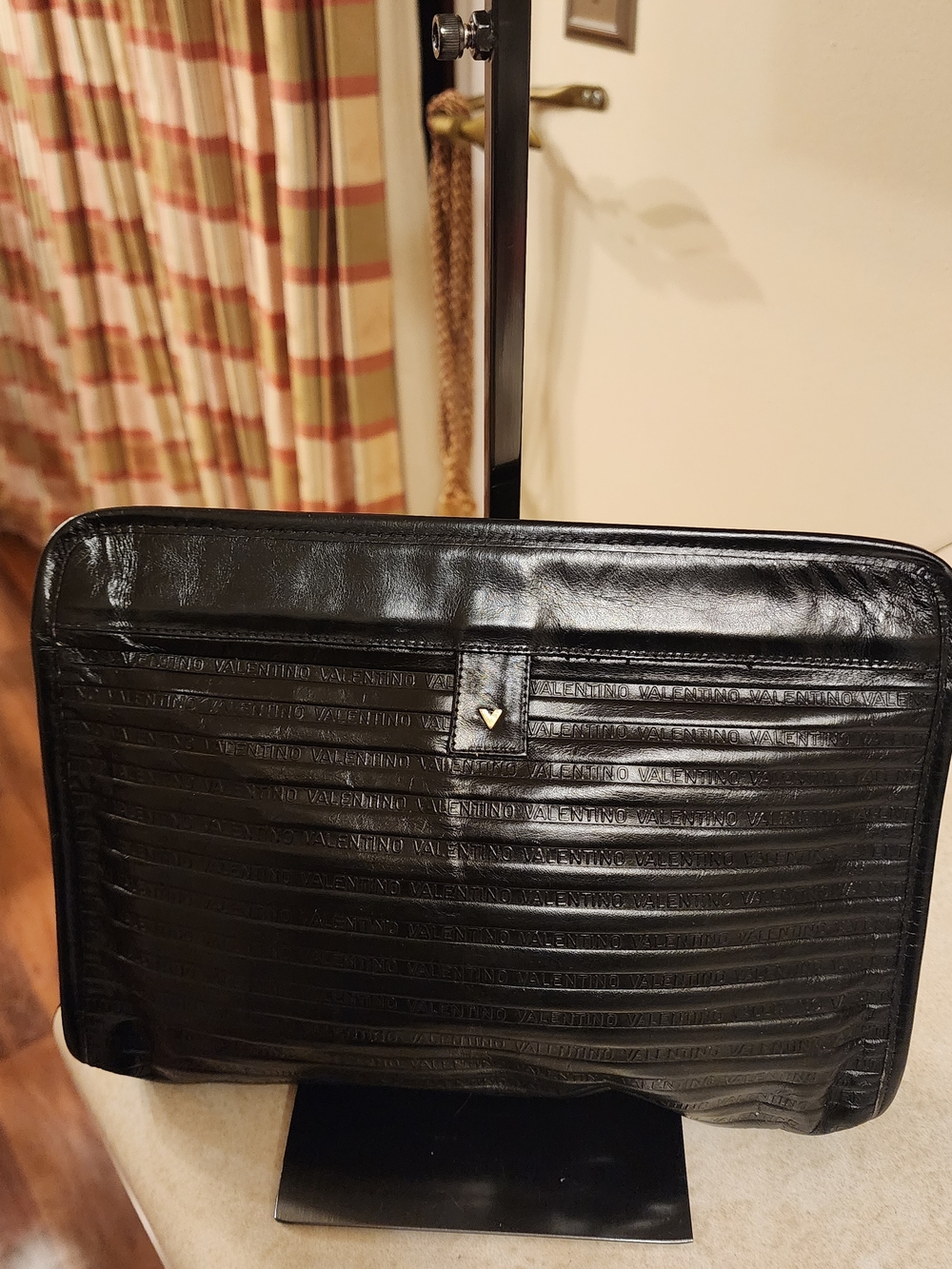 Valentino Black Leather Men’s Document Sleeve